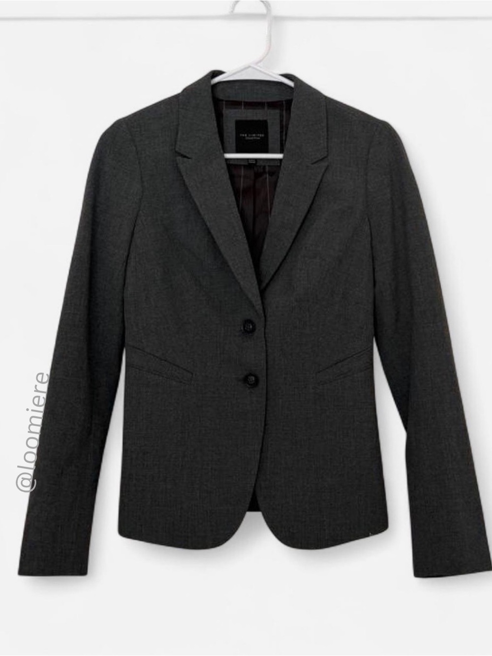 The Limited women’s Charcoal Gray Tailored Blazer Jacket